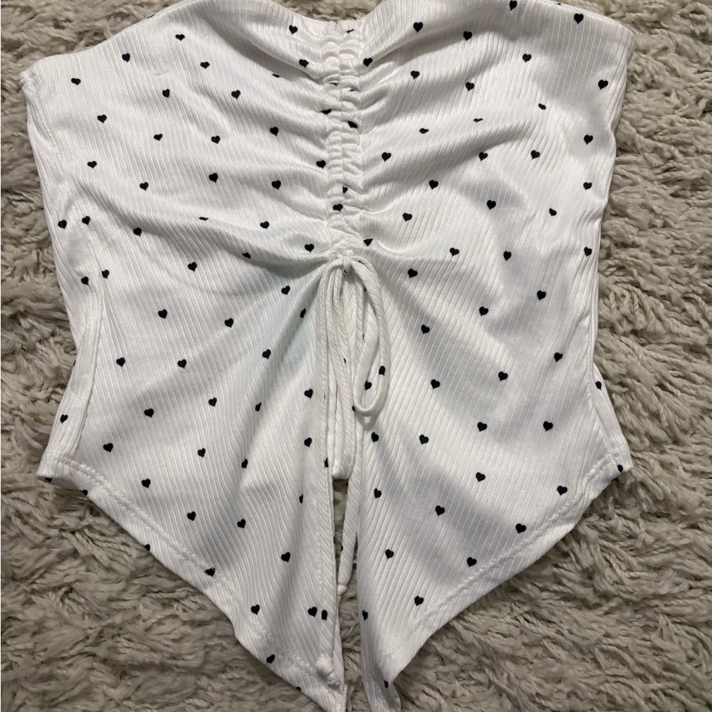 7day wknd White Tube Halter Crop Top Size S